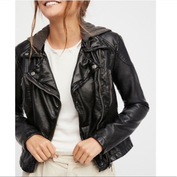 Free People Jackets & Blazers - Free People Vegan leather jacket